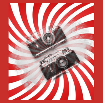 CAMERA SWIRL Womens Icon Tee  Design