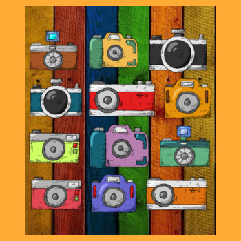 CAMERA COLLAGE Kids Unisex Classic Tee Design