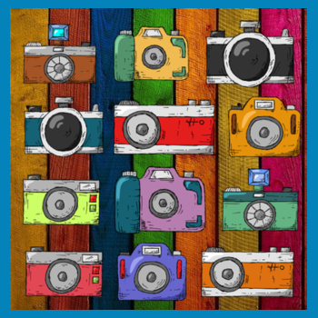 CAMERA COLLAGE Womens Icon Tee Design