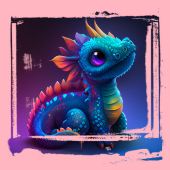 Baby Dragon Kids Ice Tee Design