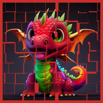 Baby Red Dragon Toddler Heavy Cotton T-Shirt  Design