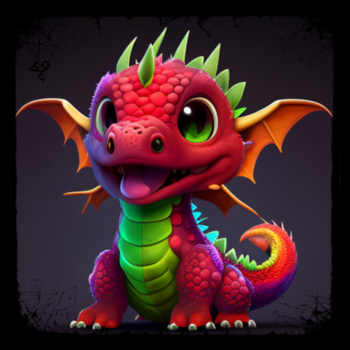 Baby Red Dragon Infant Wee Tee Design