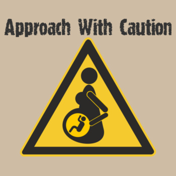 Approach w Caution Womens Classic Tee Design
