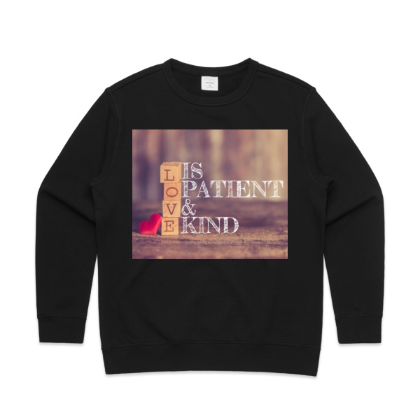 LOVE IS Womens Premium Crew Thumbnail